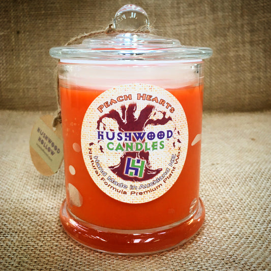 Peach Hearts - Large Candle - Hushwood Hollow